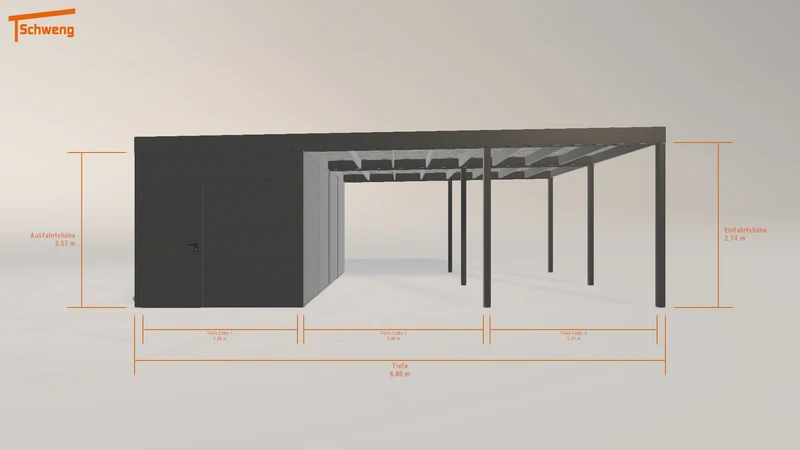 #DE Schweng Flachdachcarport C600 (ID 33w9kp) #MTG