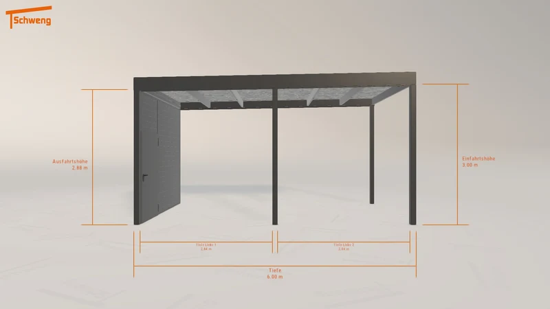 #DE Schweng Flachdachcarport C600 (ID k29w9q) #MTG