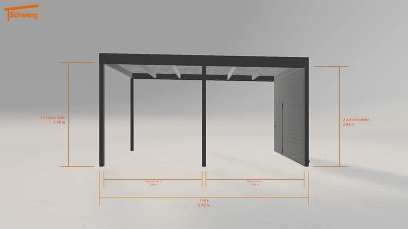 #DE Schweng Flachdachcarport C600 (ID k29w9q) #MTG