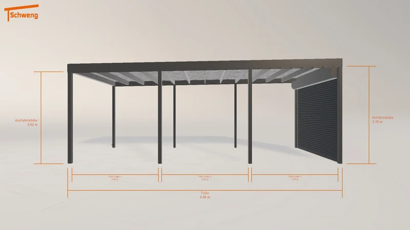 #DE Schweng Flachdachcarport C600 (ID yg89q7) #MTG
