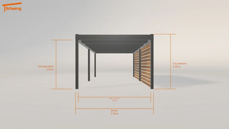 #AT Schweng Flachdachcarport C600 (ID x7xpmg)