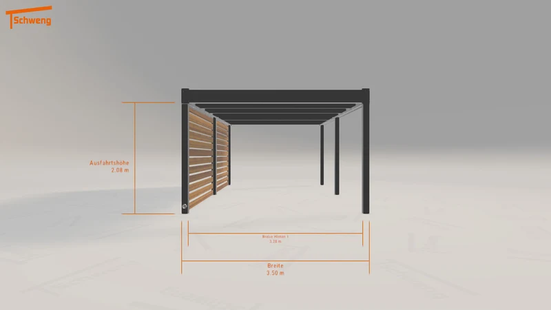#AT Schweng Flachdachcarport C600 (ID x7xpmg)