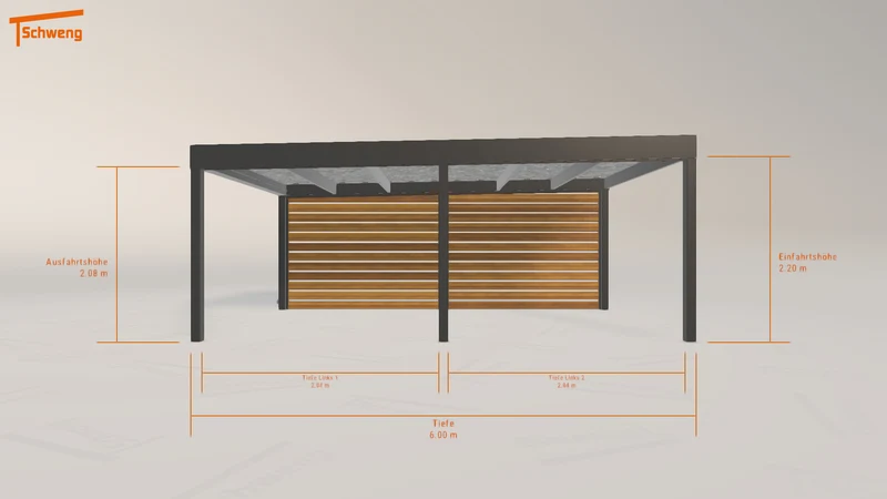 #AT Schweng Flachdachcarport C600 (ID x7xpmg)