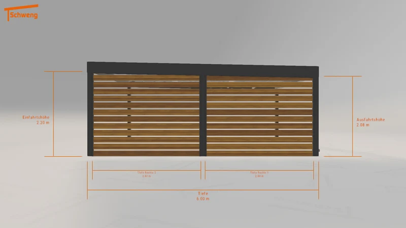#AT Schweng Flachdachcarport C600 (ID x7xpmg)