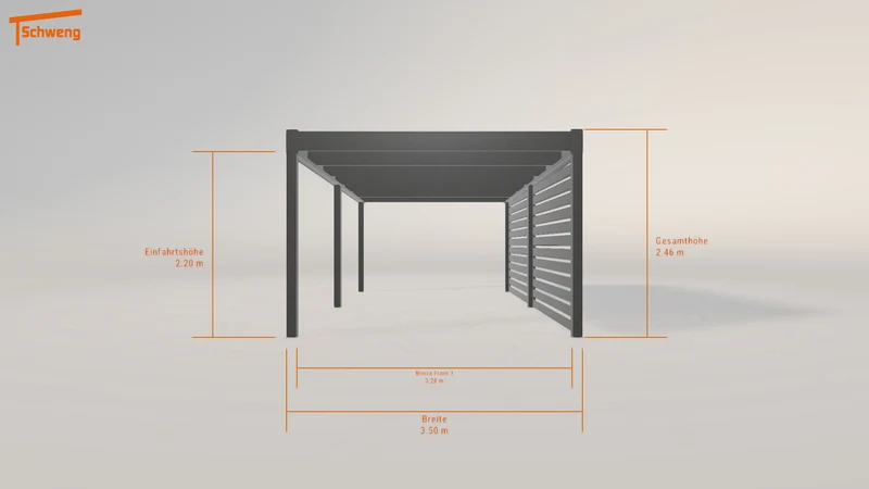 #AT Schweng Flachdachcarport C600 (ID 42z7d5)