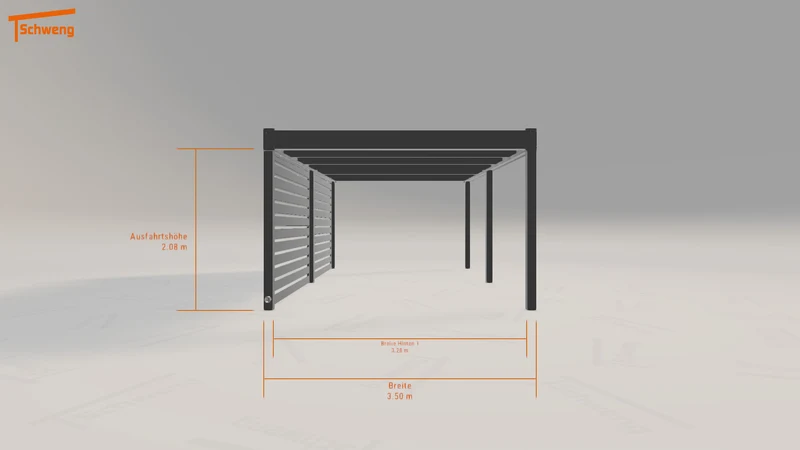 #AT Schweng Flachdachcarport C600 (ID 42z7d5)