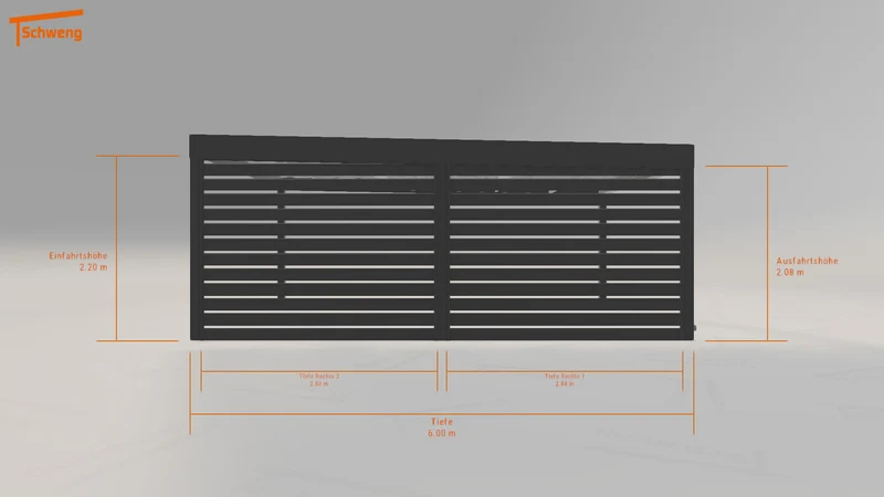 #AT Schweng Flachdachcarport C600 (ID 42z7d5)
