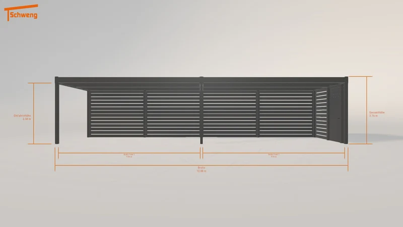 #DE Schweng Flachdachcarport C600 (ID n57ybg)