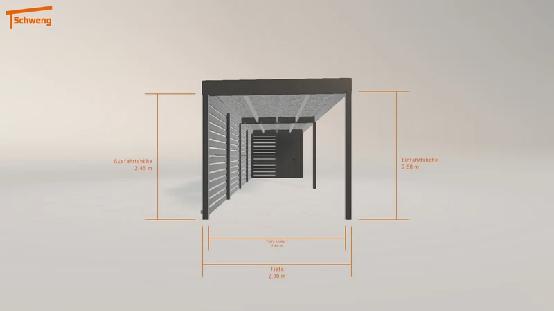 #DE Schweng Flachdachcarport C600 (ID n57ybg)