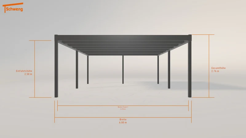 #DE Schweng Flachdachcarport C600 (ID 9wndbv)