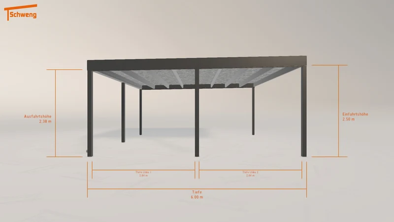 #DE Schweng Flachdachcarport C600 (ID 9wndbv)