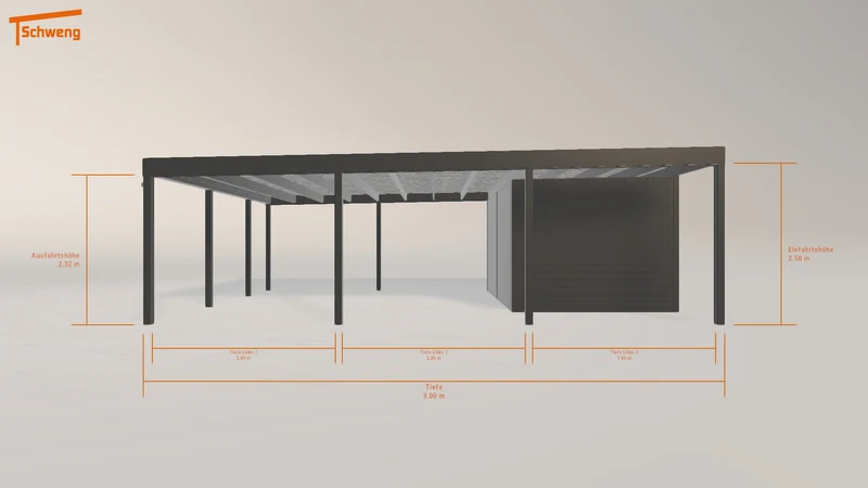 #DE Schweng Flachdachcarport C600 (ID 85dk2m)