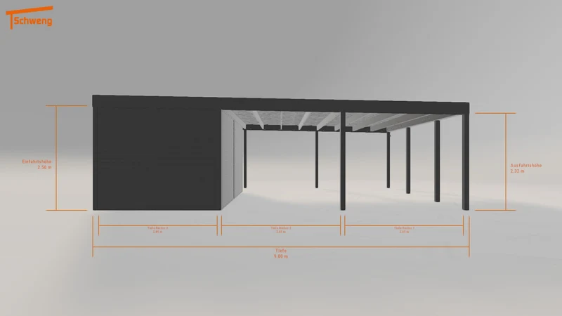 #DE Schweng Flachdachcarport C600 (ID 85dk2m)