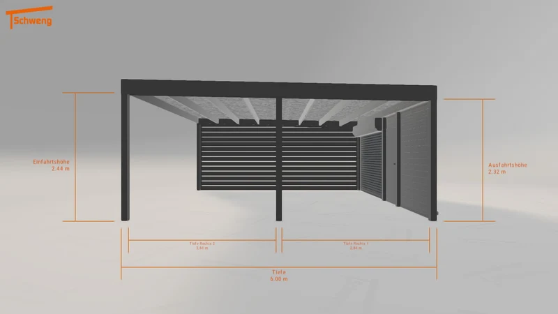 #DE Schweng Flachdachcarport C600 (ID bk9bq7)
