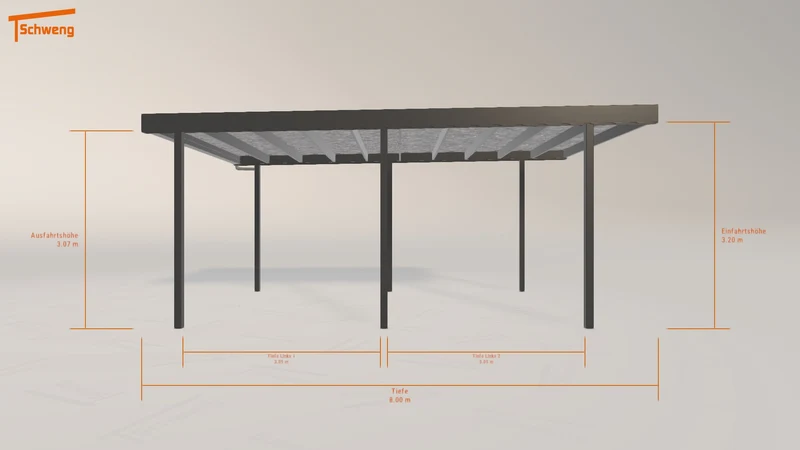 #DE Schweng Flachdachcarport C600 (ID jjzn9x)
