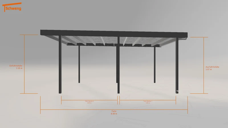 #DE Schweng Flachdachcarport C600 (ID jjzn9x)