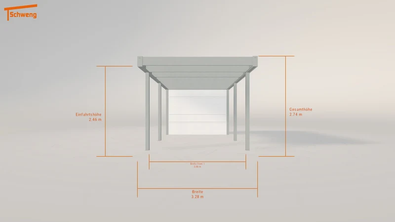 #DE Schweng Flachdachcarport C600 (ID pb8vd2)