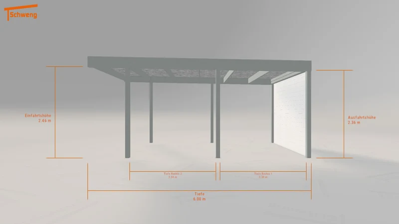 #DE Schweng Flachdachcarport C600 (ID pb8vd2)