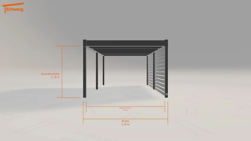 #DE Schweng Flachdachcarport C600 (ID 9wnk74)