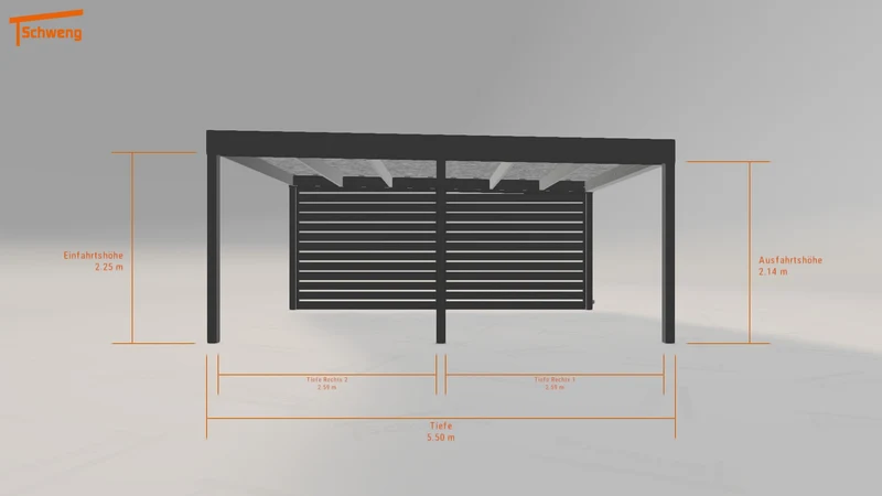 #DE Schweng Flachdachcarport C600 (ID 9wnk74)