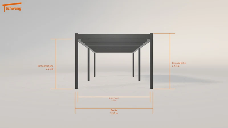 #DE Schweng Flachdachcarport C600 (ID 2qjwnv)