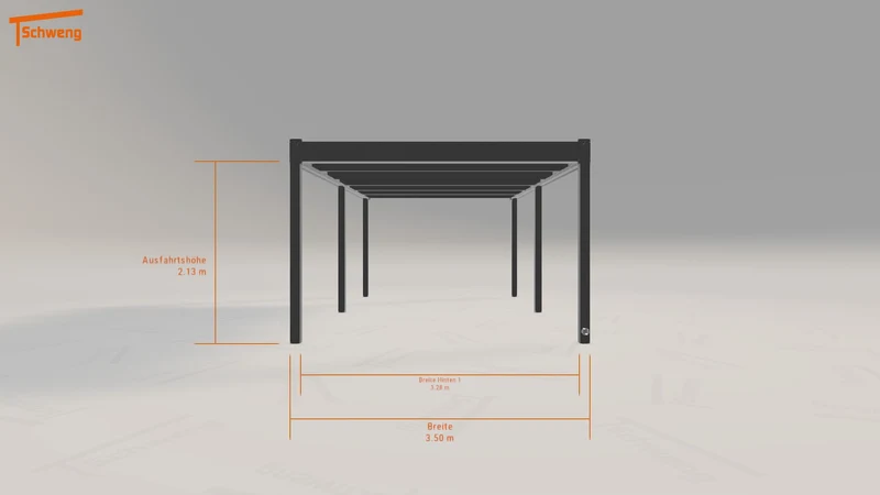 #DE Schweng Flachdachcarport C600 (ID 2qjwnv)