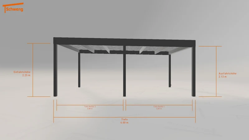 #DE Schweng Flachdachcarport C600 (ID 2qjwnv)