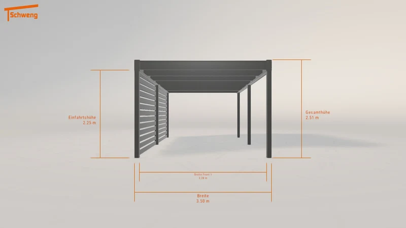 #DE Schweng Flachdachcarport C600 (ID rjw7pp)