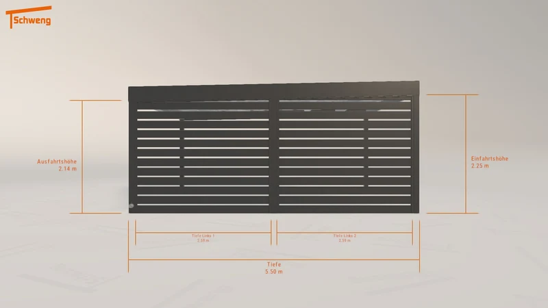 #DE Schweng Flachdachcarport C600 (ID rjw7pp)