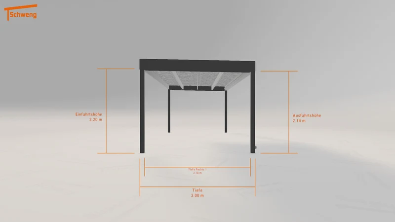 #DE Schweng Flachdachcarport C600 (ID bk9mwm)