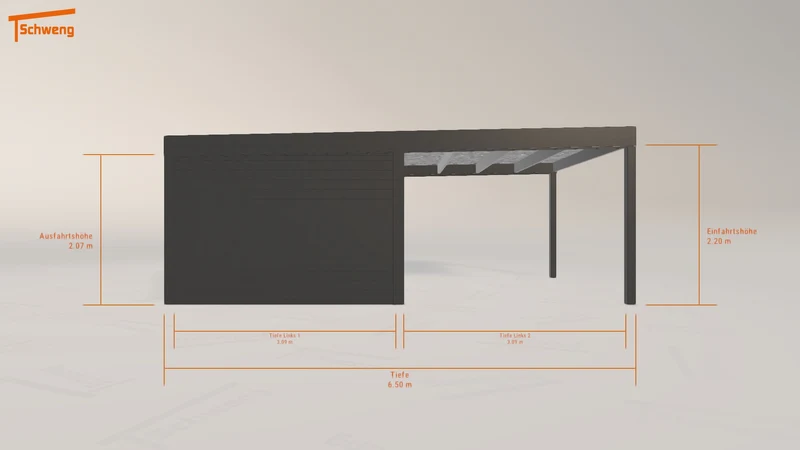 #DE Schweng Flachdachcarport C600 (ID yg8m7k) #MTG