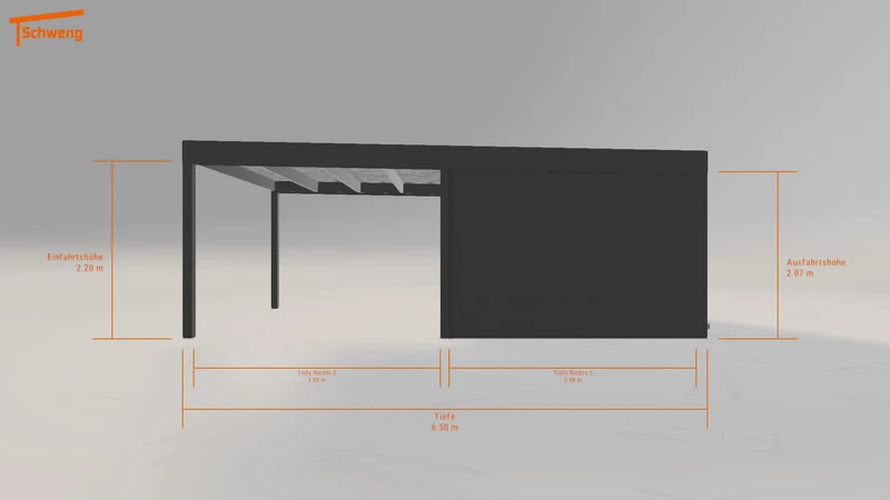 #DE Schweng Flachdachcarport C600 (ID yg8m7k) #MTG