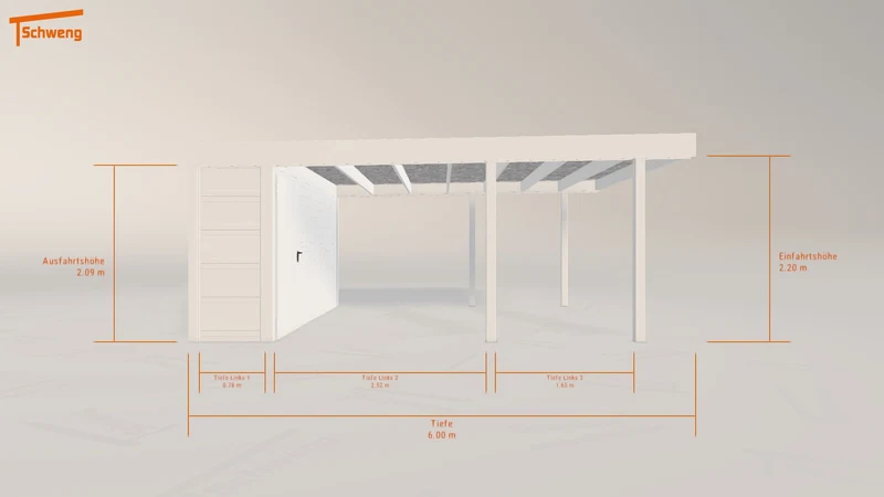 #DE Schweng Flachdachcarport C600 (ID 85dq9d) #MTG