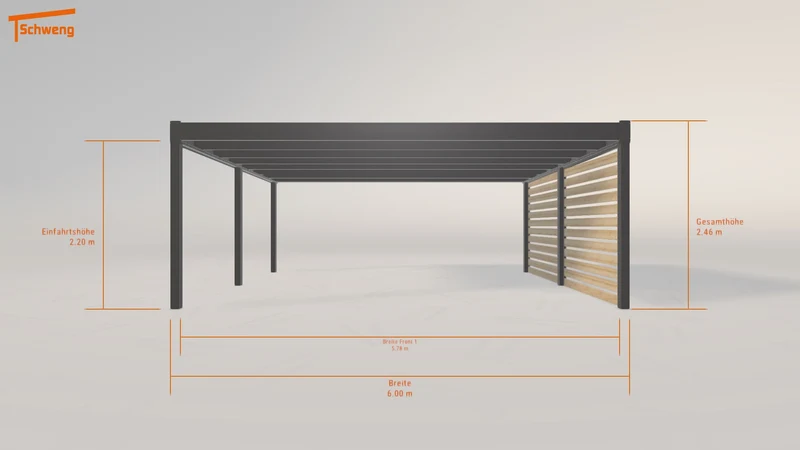 #DE Schweng Flachdachcarport C600+ (ID 77qxw2) #MTG