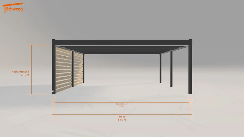 #DE Schweng Flachdachcarport C600+ (ID 77qxw2) #MTG
