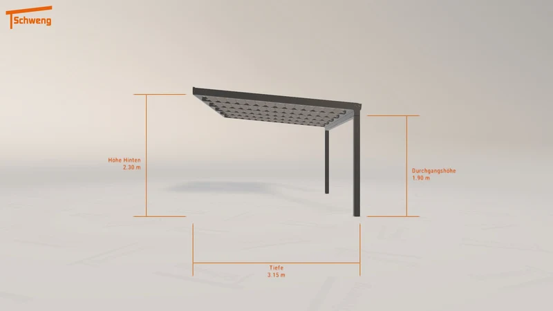 #DE Schweng Terrassenüberdachung S350 (ID n573yy)