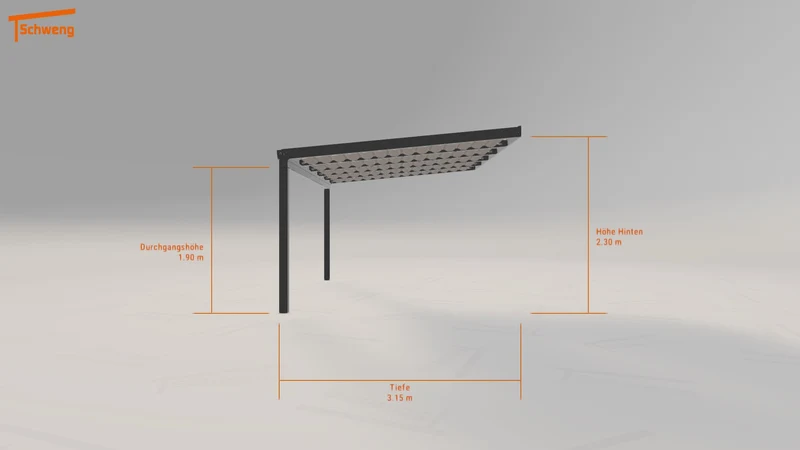 #DE Schweng Terrassenüberdachung S350 (ID n573yy)