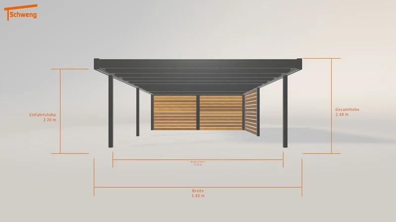 #DE Schweng Flachdachcarport C600 (ID 33wm5g) #MTG