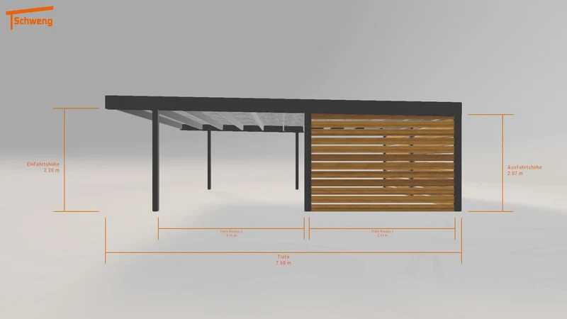 #DE Schweng Flachdachcarport C600 (ID 33wm5g) #MTG