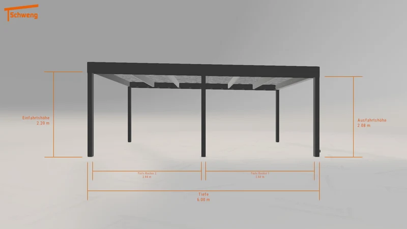 #DE Schweng Flachdachcarport C600 (ID mj5mw8)