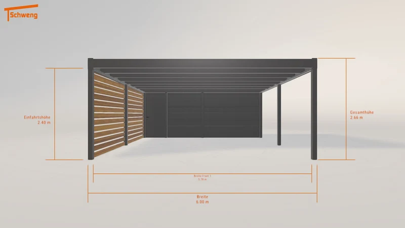 #DE Schweng Flachdachcarport C600+ (ID k29mwk) #MTG