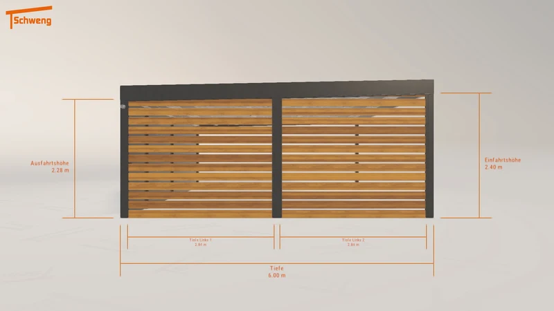 #DE Schweng Flachdachcarport C600+ (ID k29mwk) #MTG
