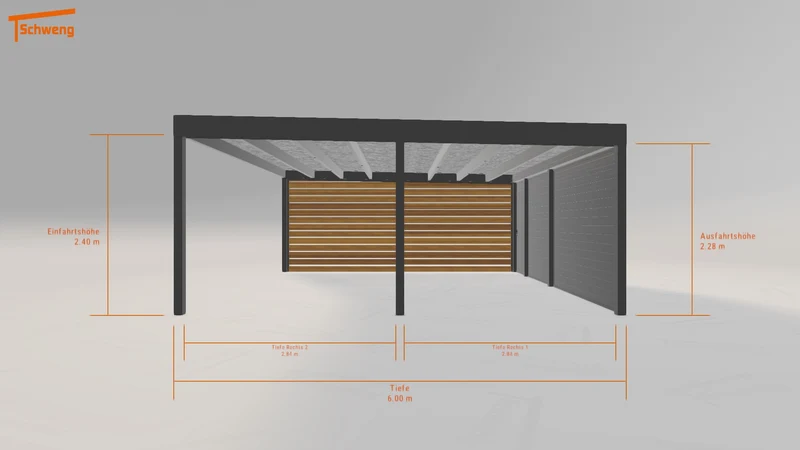 #DE Schweng Flachdachcarport C600+ (ID k29mwk) #MTG