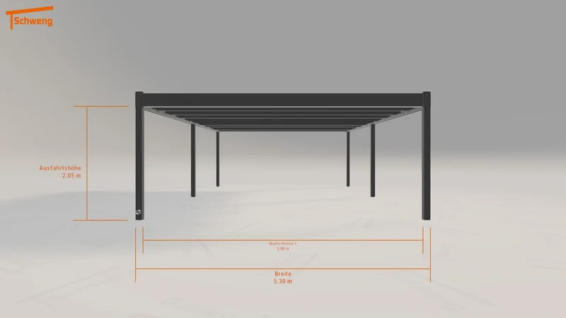 #DE Schweng Flachdachcarport C600+ (ID n57zng)