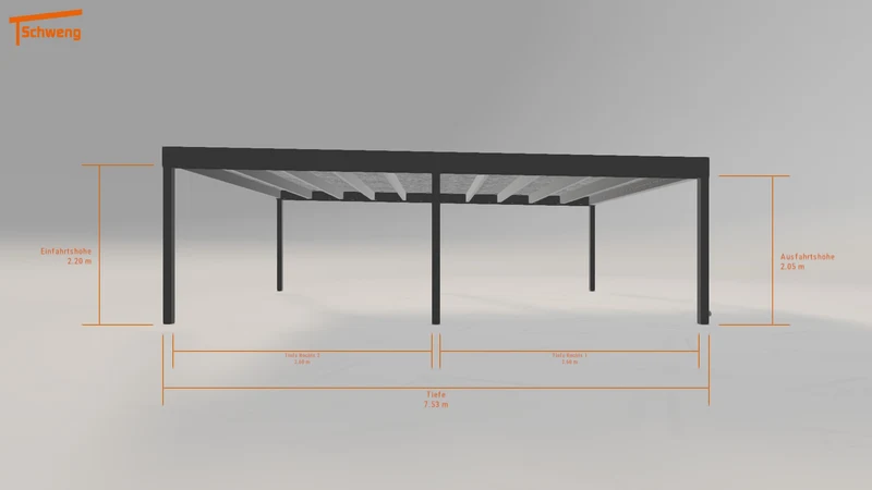 #DE Schweng Flachdachcarport C600+ (ID n57zng)