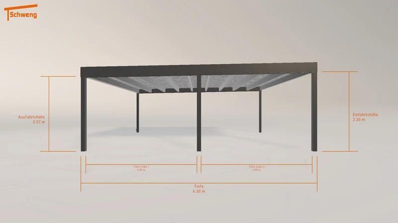 #DE Schweng Flachdachcarport C600+ (ID k29gmz)