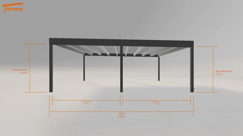 #DE Schweng Flachdachcarport C600+ (ID k29gmz)