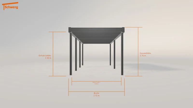 #DE Schweng Flachdachcarport C600 (ID n57ry3)