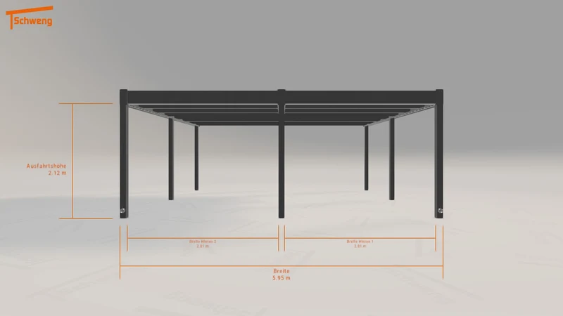 #DE Schweng Flachdachcarport C600 (ID v45wmp)
