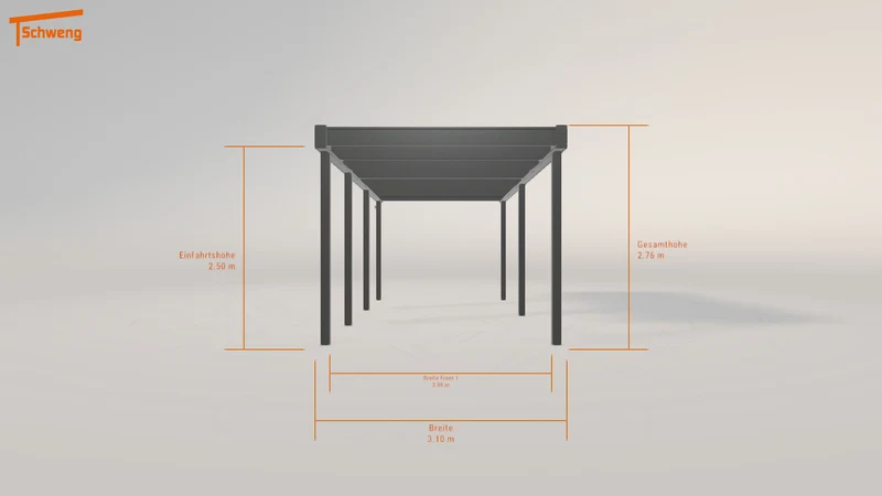 #DE Schweng Flachdachcarport C600 (ID w37kw3)